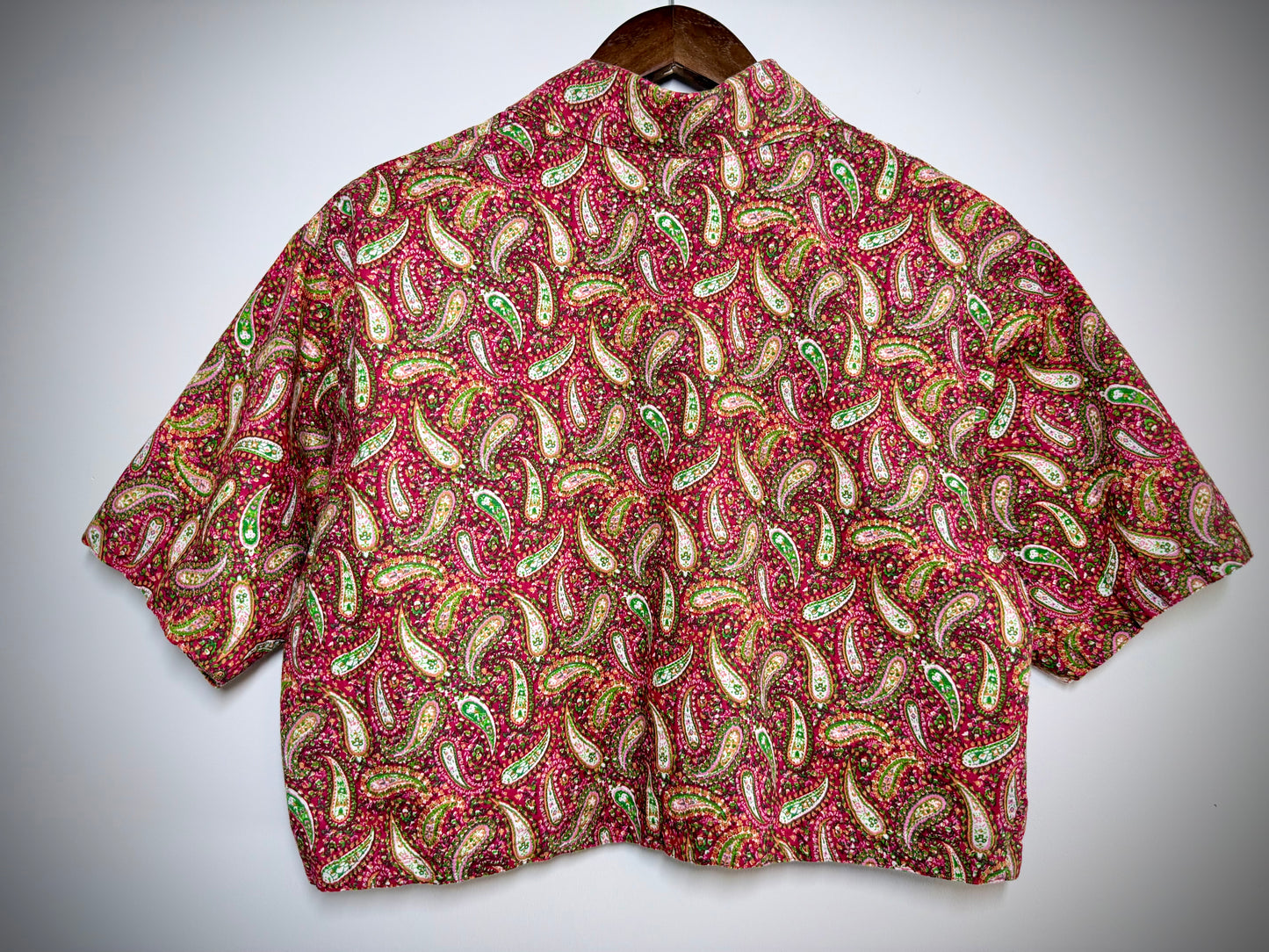 Crimson Paisley Studio Button-Up