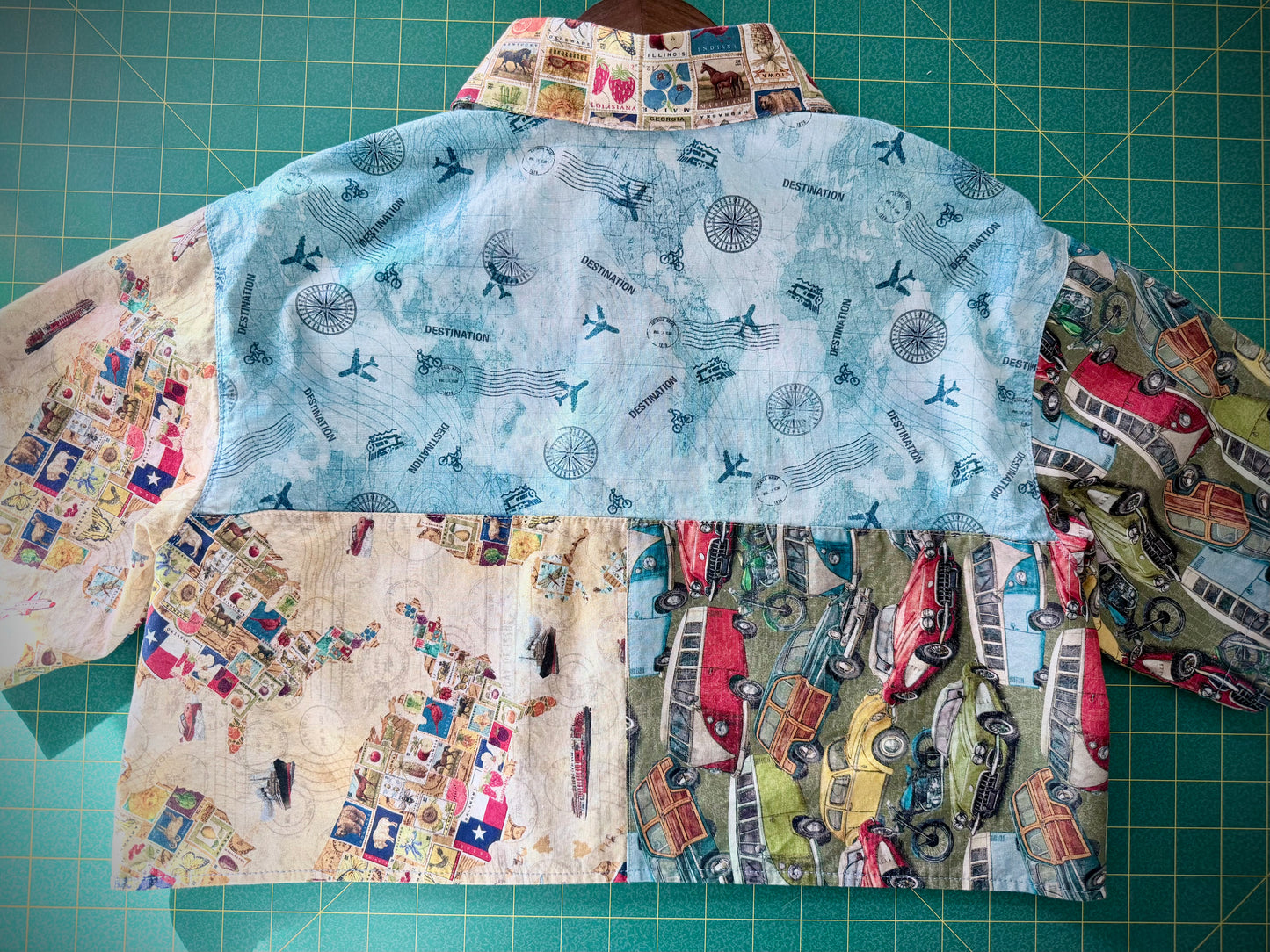 Traveler's Patchwork Studio Button-Up