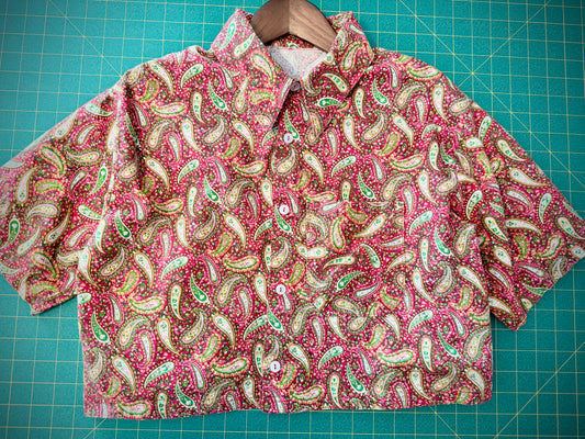 Crimson Paisley Studio Button-Up