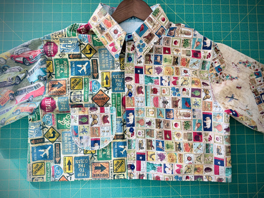 Traveler's Patchwork Studio Button-Up