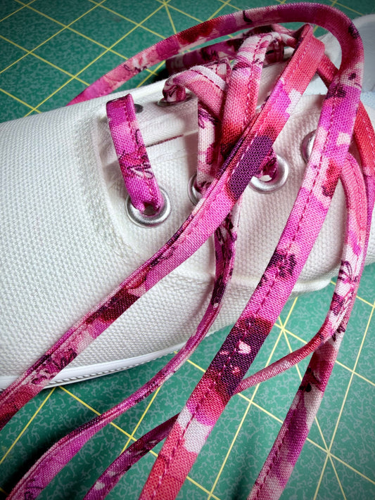 Pink Watercolor Shoelace/Drawstring