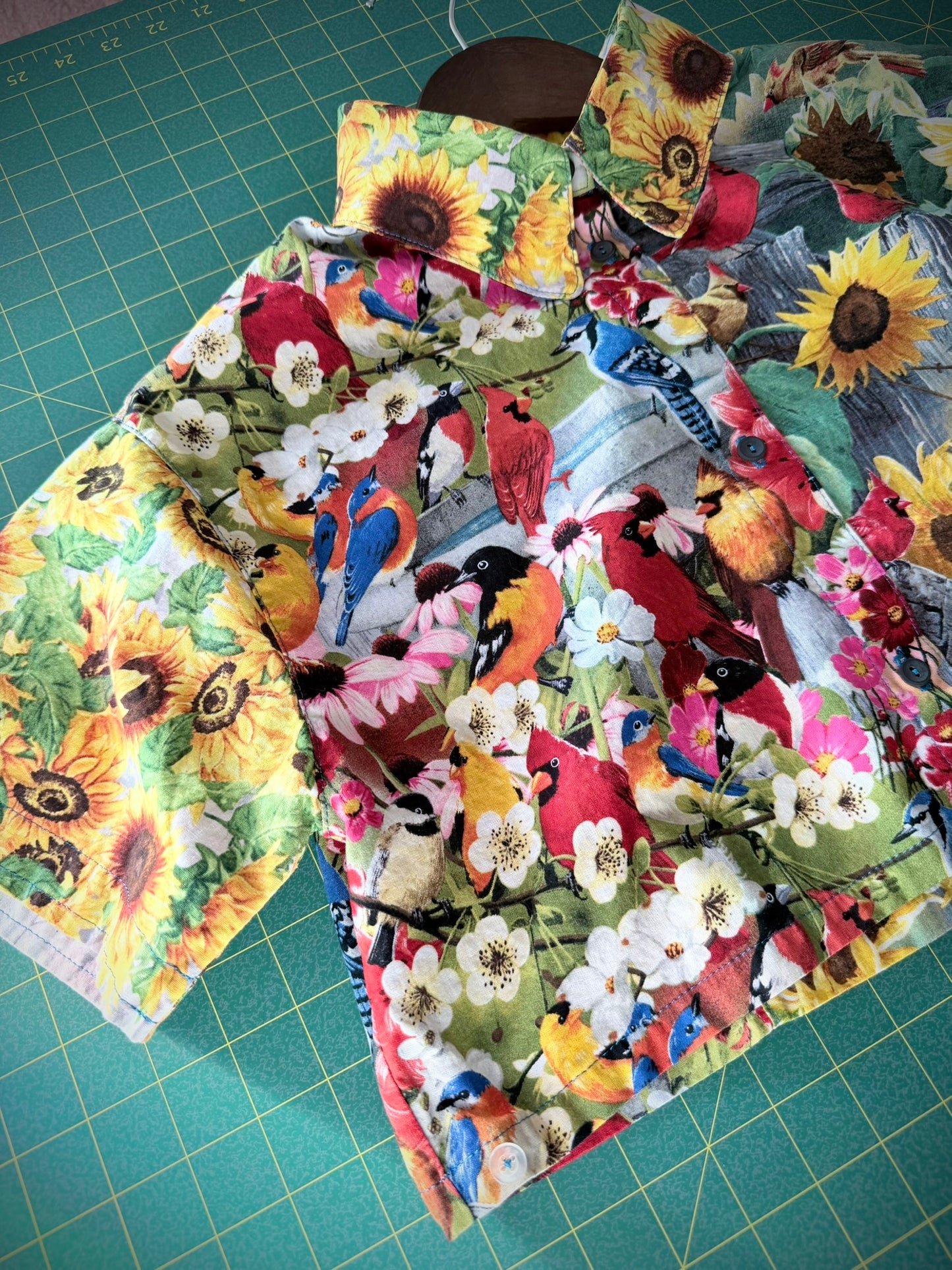 Sunflower Aviary Studio Button-Up