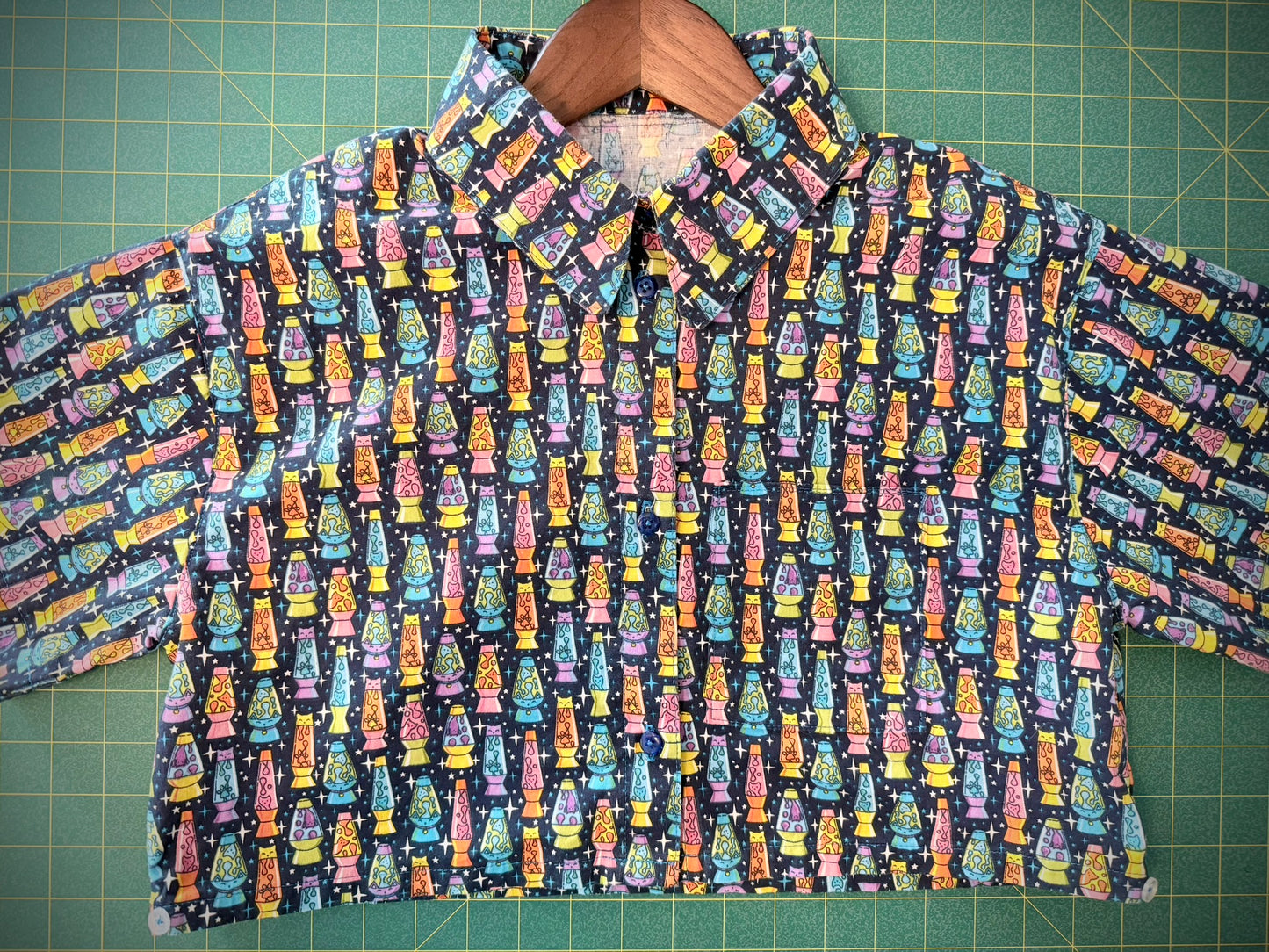 Cosmic Lava Cat Studio Button-Up
