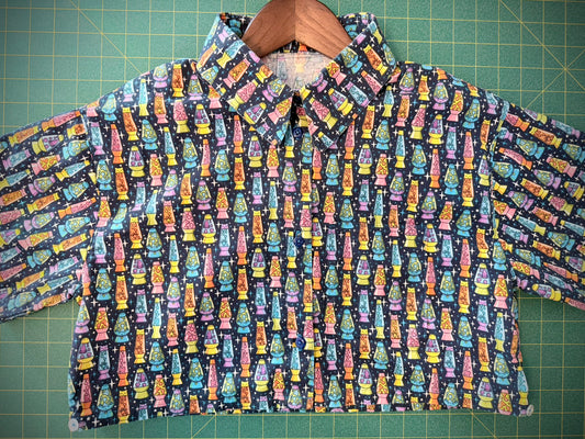 Cosmic Lava Cat Studio Button-Up